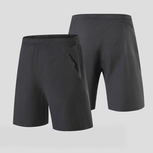 Pantalones cortos informales sólidos con bolsillo con cremallera invisible para hombre, pantalones cortos de nailon con logotipo personalizado, pantalones cortos deportivos ligeros para uso diario - Product Image 3