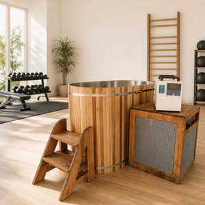 Vasca da Bagno Ghiacciata di Alta Qualità per Atleti, in Legno di Pino Termico Gurgle, per 1 Persona, con Refrigeratore per Immersione a Freddo, per Vasche Spa - Product Image 1