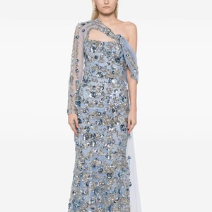 Robe de soirée de style fête élégante haut de gamme antistatique Maxi longueur avant Silhouette droite pour les événements formels Proms Cocktails - Product Image 1