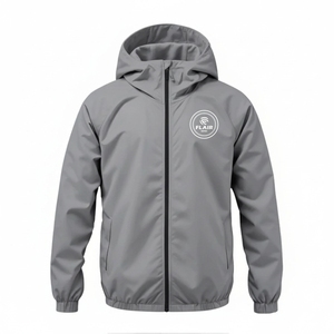 Chaqueta Cortavientos Impermeable y Transpirable con Capucha Plegable para Hombre, con Cremallera, para Correr y Lluvia - Product Image 1