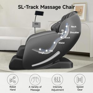 Fauteuil de massage relaxant 2026 pour tout le corps, zéro gravité, avec système SL-Track, massage Shiatsu, inclinable, avec télécommande et support de téléphone améliorés, application - Product Image 3
