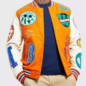 2024 <b>Back</b> to School Essentials - Vintage Unisex Letterman Jacket Old Fashion Men's Varsity Jacket Streetwear Student Retro Wear - Product Image 2