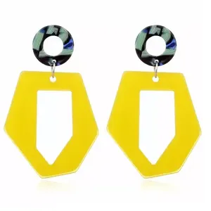 Handmade Women's Clear Resin <b>Fashion</b> <b>Drop</b> <b>Earrings</b> Accessories From for Mango and Acacia Wood - Product Image 3