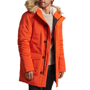 Parka d'hiver de haute qualité, nouvelle mode, design haut de gamme, respirante, en toile pour homme, col montant, logo sur le devant - Product Image 1