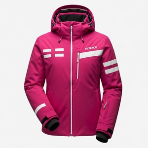 Chaqueta de Esquí Impermeable y Aislante para Mujer MITEXCO, Color Fucsia, Chaqueta de Invierno para Nieve con Capucha Ajustable y Bolsillos Inteligentes - Product Image 1