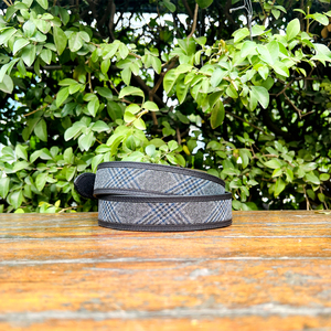 Ceinture habillée en cuir de buffle sergé gris cendré avec boucle à ardillon en alliage de zinc noir mat sensation de luxe durable unisexe 35MM - Product Image 2