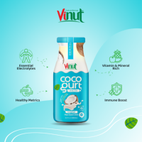 Bouteille d'eau de 280ml pour yaourt à la noix de coco sans sucre faible en gras OEM de marque privée Vietnam boisson fabriquée dans un emballage en boîte