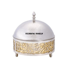 Marmite en acier inoxydable avec calligraphie arabe, best-seller, fait main, design élégant, casserole classique, chauffe-plat en métal élégant - Product Image 1