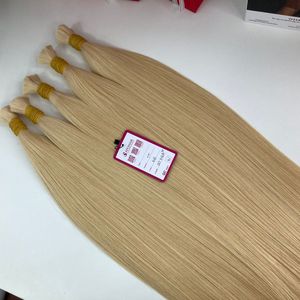 Vietnamien 20 pouces en vrac Remy Extensions de cheveux vague naturelle soyeuse droite Blonde #613 cuticule alignée Double dessiné vague vierge - Product Image 1