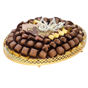 Chocolate Sweet Candies Holder Made Of Gold Metal Chocolate Tray With Floral Accent <b>For</b> Wedding Parties & Other Events On-<b>Sale</b> - Product Image 3