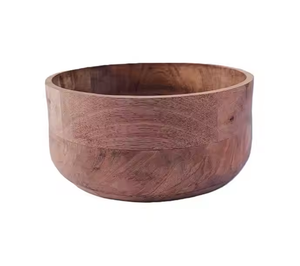 Bols en bois avec cuillère pour fruits Saladier avec serveurs Set Golden Print Mango Wood Solid Party par cerescent crafts - Product Image 2