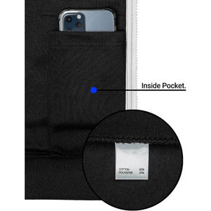 Venta al por mayor Sudaderas con capucha bordadas de peso pesado 100% algodón Color sólido Hombres Sudaderas con cremallera Fabricantes - Product Image 6