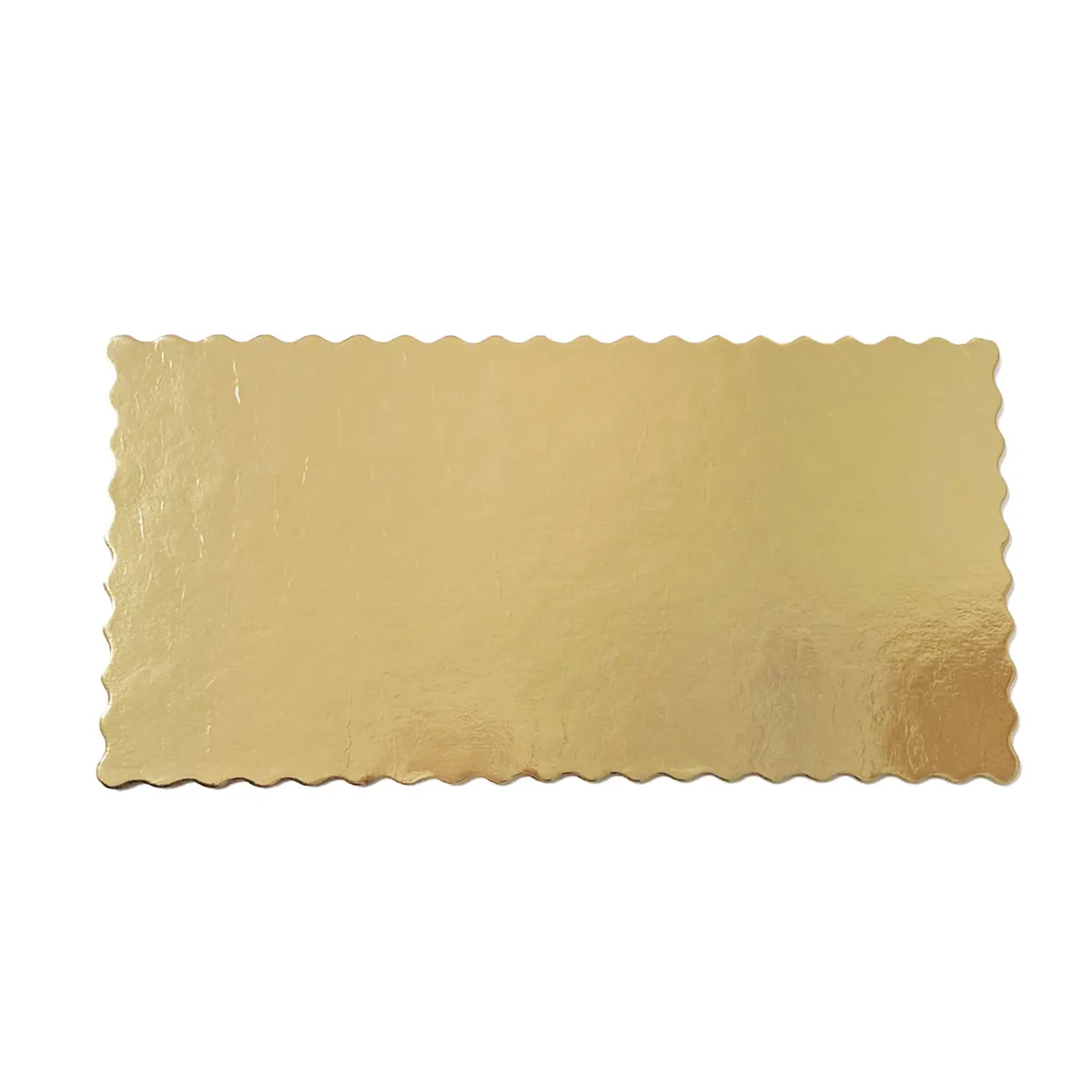 ألواح كيك فريدة من نوعها باللون الذهبي والأسود - من ورق مقوى معاد تدويره بتصميم متناقض 15×30 سم - لعرض الكيك بشكل درامي
