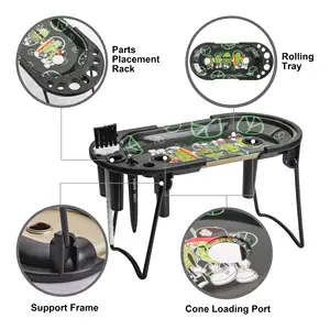 Rokok workbench kerucut pra mesin gulung berdiri lipat pengisi kerucut logam Rolling Tray set