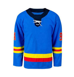 Maillots de hockey d'équipe sur mesure, maillot de hockey sur glace professionnel, vente en gros, design unique, 100% polyester, séchage rapide, antibactérien - Product Image 1