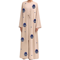 Nouvelle collection tendance de kimonos abayas scintillants, meilleure qualité, respirants, couleur unie, matière personnalisable