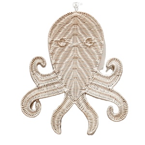 Squid Animal Thème Non-Toxique Naturel Rotin Mur Designs Bébé Chambre Décoration Murale pour La Maison Rotin Bébé Tentures Murales - Product Image 1