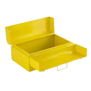 옐로우 컬러 분말 코팅 금속 보석 상자 하이 퀄리티 다목적 고급 금속 다목적 상자