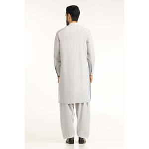 Traje de Verano para Novio, Corte Regular, Bordado, Gris Claro, Mezcla de Telas, Modelo SK-EMB25-013 - Product Image 2