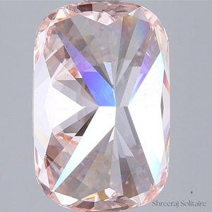 SHREERAJ SOLITAIRE - Diamante Cultivado en Laboratorio CVD, Corte Cojín Modificado Brillante, 4.05CT, Rosa Intenso Fantasía, VVS2/VS1, Certificado IGI - Product Image 3
