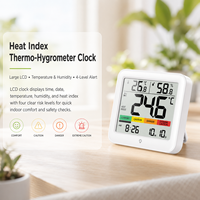 Wärmestress-Referenzmonitor Wärmeindex-Messgerät mit Hitzefühleindex Thermometer Hygrometer für den Arbeitsplatz