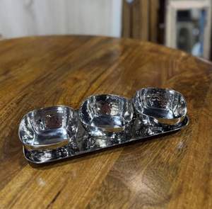 Tazón Desechable Decorativo de Acero Inoxidable Pulido para Exhibir Dulces y Frutos Secos - Product Image 2