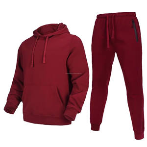 Ensemble survêtement homme sur mesure en gros, taille plus, broderie appliquée, sweat-shirt à capuche et pantalon de survêtement pour homme - Product Image 1