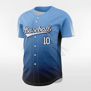 Camisetas de Béisbol para Mujer de Primera Calidad, Último Diseño, Sublimación, Rayas Blancas y Azul Cielo, Camisetas Deportivas Elegantes para Equipos - Product Image 5