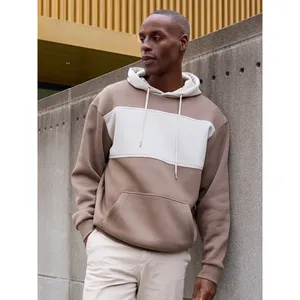 Sweat-shirt à capuche color-block durable, sweats à capuche et sweats-shirts promotionnels - Product Image 1
