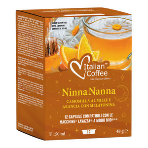 12 Cápsulas de Café Italiano Lullaby Camomila con Miel y Naranja con Melatonina compatibles con Lavazza A Modo Mio* - Product Image 1