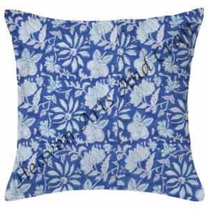 Square Decorative Cotton <b>Cushion</b> <b>Cover</b> 45cm*45cm Boho Decorative Cotton <b>Cushion</b> <b>Cover</b> <b>Sofa</b> Hand Block Print - Product Image 1
