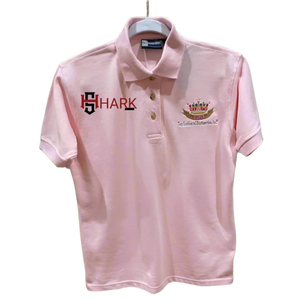 Camisetas para Mujer con Botones Decorativos, Corona Bordada, Logotipo Personalizado, Elegante, Ligera, Color Rosa Oscuro, Antiarrugas - Product Image 5