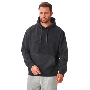 Sweat à capuche en molleton chaud pour hommes, décontracté, coupe ample, vêtements d'extérieur avec motif solide, service OEM disponible pour l'hiver - Product Image 2