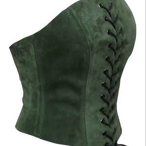 Corset vintage à lacets de qualité authentique disponible pour femmes en couleurs vives à prix raisonnables - Product Image 1