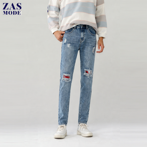 New arrival Men's Jeans Luxury Hip Hop Jeans Men's Pants Trousers Stacked Denim Y2K <b>Distressed</b> <b>Top</b> Quality Designer Jeans - Product Image 1