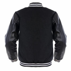 Personnalisable Hommes PU Cuir Manches Baseball Varsity Veste 100% Coton Lâche Formelle Fermeture Éclair Collège Laine Bomber Manteau Letterman - Product Image 3