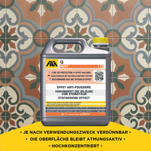 FILA Solutions d'entretien des surfaces Cire liquide effet mat hautement concentrée, anti-salissures, anti-écaillage, pierre naturelle, terre cuite 5L - Product Image 5