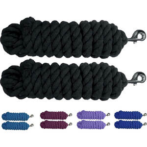 Corde de plomb en coton solide pour chevaux, 10 pieds de long x 5/8 pouces (16mm) d'épaisseur, corde faite à la main robuste avec noir remplaçable - Product Image 1