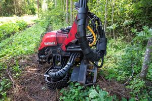 Tête de récolteuse forestière VALMET d'occasion pour pelle de 8 à 15 tonnes, pour opérations de débardage, abattage d'arbres, dégommage et manutention du bois - Product Image 6