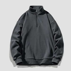 Nouveaux sweats à capuche Basics en gros, de haute qualité, col montant, confort, manches longues, fermeture éclair quart de tour, pull pour hommes 2026 - Product Image 6