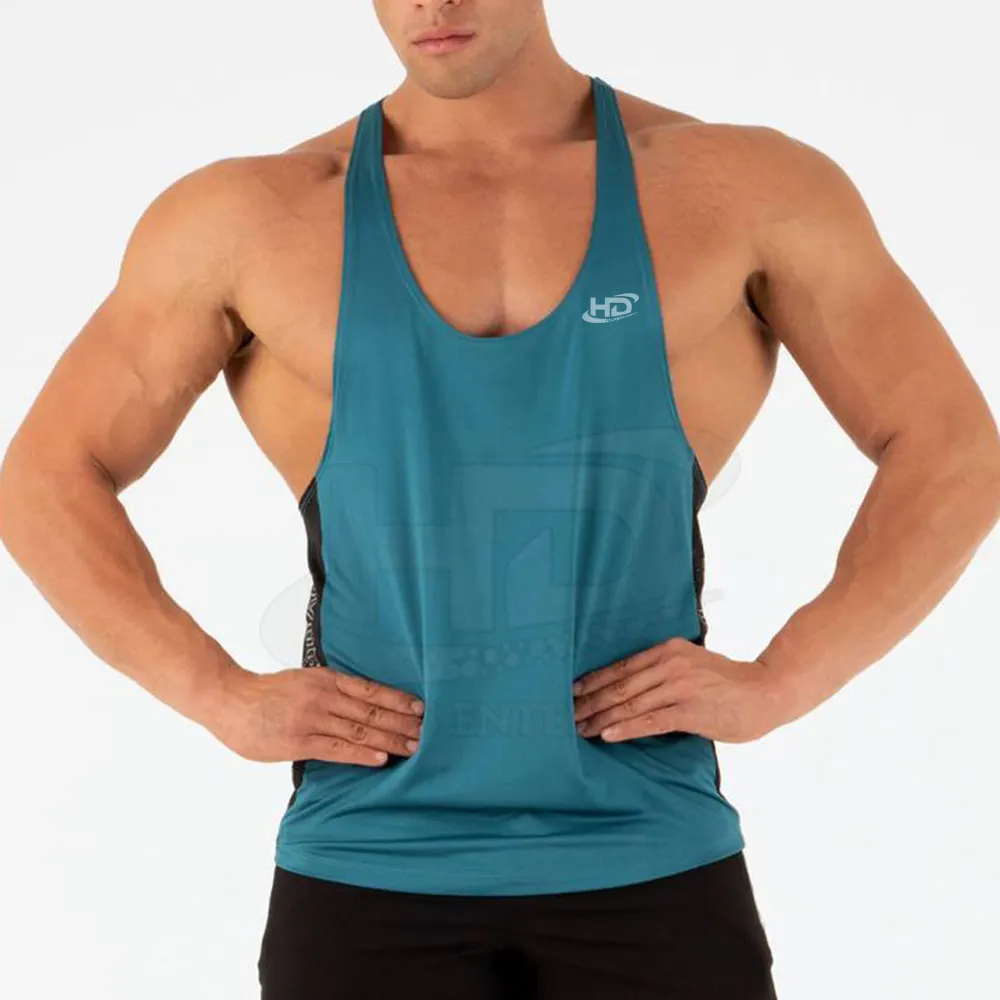 Plus Size Crew Neck Men's Running Training Tank Tops Gym Wear Sports Muscle Compression Short Sleeveless Tank Top