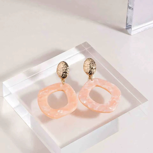 Pendientes de Resina Bordados a Mano, Joyería de Moda de Acero Inoxidable para Mujeres y Niñas, Estilo Clásico para Bodas, Alta Calidad - Product Image 1