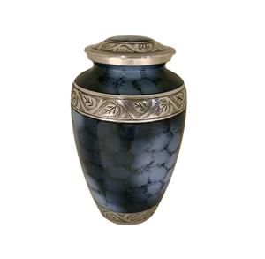 Adult Funeral Urn Floral Engraved <b>Stone</b> Finished Premium Quality Aluminum Keepsake Cremation Urn for Sale - Product Image 4