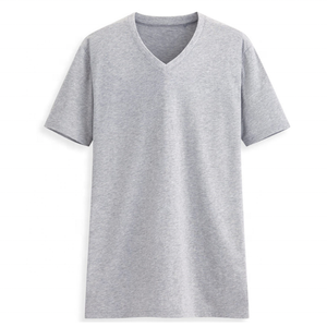 T-shirt en coton col V - Product Image 4