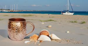 Tasse de mule de Moscou en cuivre massif de 16 onces fabriquée à la main chopes de bière non doublées gravées avec poignée classique en forme de C Design attrayant - Product Image 4