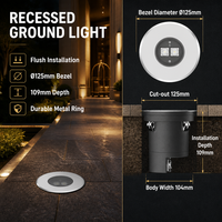 Luminaire LED encastré rond à double lentille 6W-9W en acier inoxydable anti-éblouissement pour éclairage de terrasses, escaliers et espaces de loisirs