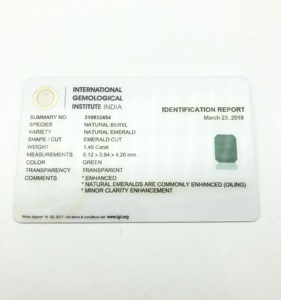 พลอยมรกตแซมเบียธรรมชาติ1.45 CTS อัญมณีทรงแปดเหลี่ยมตัดแบบหลวมสำหรับการทำเครื่องประดับแบบละเอียดขายส่งโดยตรง - Product Image 4