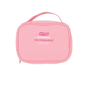 Superventas OEM/ODM personalizado para bolsa de cosméticos de cuero Simili cierre de cremallera de moda fácil de limpiar 20x13x7 Uso diario de maquillaje - Product Image 2