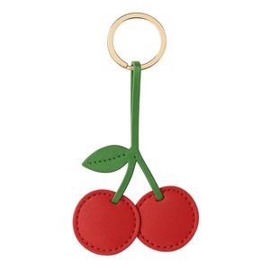 Llaveros de cuero de frutas personalizados | Dijes bonitos de limón, fresa, cereza, sandía y melocotón - Product Image 4