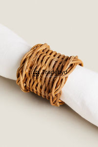 Tradebyd élégants ronds de serviette en rotin décor rustique fait à la main pour les mariages et les dîners - Product Image 2